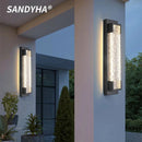 Ljojo Modern Outdoor LED Wall Light for Villa Entrance Garden - SANDYHA Long Strip Lamp