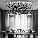 Ljojo LED Glass Ceiling Chandelier for Hotel Lobby Restaurant Art Lighting Fixtures