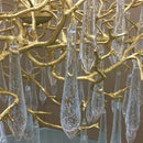 Ljojo Luxe Crystal Chandelier - Modern All-Copper Tree Lamp