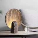 Ljojo Luxury Dark Travertine Resin Table Lamp - LED Modern Minimalist Home Decor