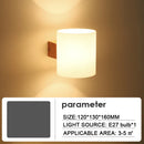 LED Wall Lamp Modern Nordic Solid Wood Light Fixture by Ljojo for Bedroom Living Room Balcony