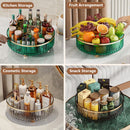 Ljojo 360 Rotating Spice Rack Organizer with Storage Bin