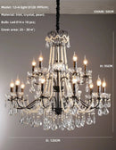 American Black Crystal Chandelier | European Art Decor Ceiling Light by Ljojo