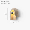 LED Wall Light Real Stone Indoor Bedroom Foyer Bathroom Mirror Novelty Lamp by Ljojo