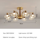 Modern LED Glass Ball Chandelier Pendant Light for Home Decor by Ljojo