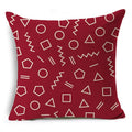 Geometric Linen Seat Cover 45x45cm for Home Decor - Ljojo