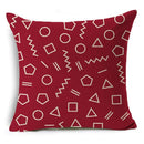 Geometric Linen Seat Cover 45x45cm for Home Decor - Ljojo