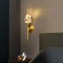 Ljojo Luxury Gold Crystal Wall Sconce for Bedroom, Living Room, Hotel & Hallway