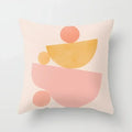 Ljojo Minimal Line Abstract Sun Pattern Plush Pillow Case