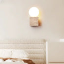 Cream Wind Stone Wall Light for Wabi-Sabi Hostel - Ljojo Glass Wall Sconce