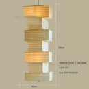 Nordic Wabi Sabi Wind Rice Paper Led Pendant Lights Modern Bedroom Chandelier by Ljojo