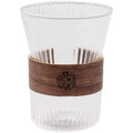 Ljojo 300ML Glass Coffee Mug with Walnut Sleeve and Bamboo Sheet - Japanese Style