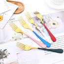 Ljojo 16-Piece Mirror Black Stainless Steel Cutlery Set for Kitchen Tableware