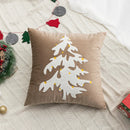 Christmas Chenille Plush Tufted Heart Tree Sugar Beige Cushion Cover for Home Decoration
