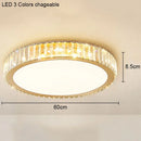 Crystal Round Ceiling Lamp Light for Living Room Luxury Bedroom Study Room by Ljojo