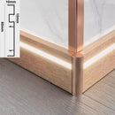 Ljojo LED Skirting Line Aluminum Profiles Conner Baseboard for Stair Floor Wall Decor