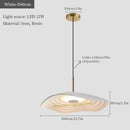 Lotus Leaf Modern Chandelier Living Room LED Ceiling Pendant Lamp Art Deco White - Ljojo