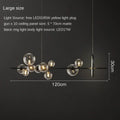 Ljojo Metal Glass Bubble Chandelier Modern Lighting Fixture Dining Room Kitchen Home Decor