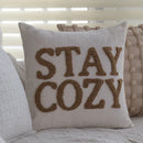 Chenille Embroidered Cushion Cover 18"x18" for Living Room Sofa, Ljojo Beige Pillowcase