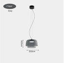 Nordic Orange Glass Led Pendant Lights Chandelier for Living Dining Room by Ljojo