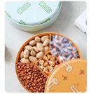 Ljojo Melamine Fruit Plate with Lid - Divided Snack Box for Living Room