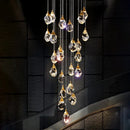 Ljojo Luxury Gold Crystal Chandelier - LED Lighting for Large Living Rooms and Staircases