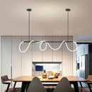 Ljojo LED Tube Chandelier: Modern Dining Room Lighting Fixture & Home Decor Ornament