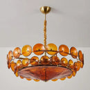 Murano Pink Art Deco Glass LED Chandelier - Elegant Foyer Pendant Lamp by Ljojo