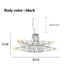 Ljojo Luxe Coppelia Loft Iron Chandelier: High-End LED Round Wire Lighting