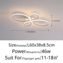 Modern Black LED Ceiling Light - Sleek Surface Mounted Fixture for Bedroom Living Room - Ljojo