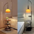 Contemporary Orange Floor Lamp by Ljojo - Mid Century Style with Table & Storage