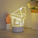 3D Piano Night Light: Monochrome Warm Light Decor - Perfect Christmas or Halloween Gift by Ljojo