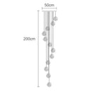 Glass Ball Pendant Chandelier LED Ceiling Lamp for Living Dining Room by Ljojo