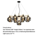 Ljojo Magic Bean Glass Pendant Light Modern Nordic Bedroom Chandelier Glass Living Room Decor