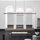 LED Black Walnut Pendant Lamp 220cm Modern Nordic Hanging Light by Ljojo