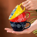 Ljojo 13.5 oz Bohemian Morning Tea Ceramic Coffee Mug for Family, Colleagues, Teachers, Wives, Husbands