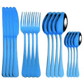 Ljojo 16-Piece Pink Gold Stainless Steel Cutlery Set - Dinnerware Flatware Tableware Kit