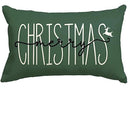 Ljojo Merry Christmas Tree Green Pillowcase - Holiday Decorative Lumbar Pillow