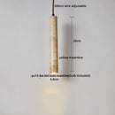 LED Pendant Lights Yellow Travertine Earthen Jar Chandelier for Living Room by Ljojo