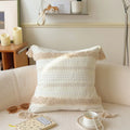 Ljojo Light Luxury Woven Cloth Tassel Throw Pillow - Heavy Craftsmanship