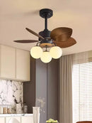 Ljojo Modern Scandinavian LED Blade Ceiling Fan Light with Remote Control for Living Dining Kitchen