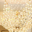 Crystal Round Living Room Chandelier | Long Staircase Villa Duplex Light | Ljojo