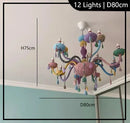 Modern Nordic Rainbow Crown LED Pendant Light Chandelier for Home Decoration by Ljojo