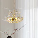Crystal Chandelier Pendant Light American Retro Bedroom Hanging Lamp by Ljojo