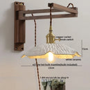 Ljojo LED Wood Glass Wall Lamp Modern Nordic Style for Home Decor
