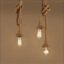 Ljojo Retro Hemp Rope Chandelier Base LED Lights Holder AC220V Home Restaurant Lighting