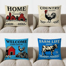 Cozy Country Decor Pillow Cover by Ljojo: Perfect for Sofa, Bedroom & Car