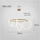 Nordic Hose Led Pendant Lights Dimmable Gold Minimalist Decor Hanging Lamp Ljojo