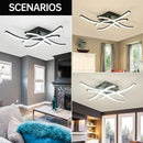 Ljojo 28W Curved LED Ceiling Light with Remote Dimming for Home Spaces