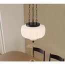 Ljojo Milk White Glass Pendant Lamp: Modern Style for Bedroom, Living Room & Restaurant